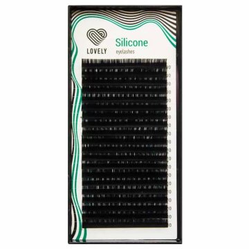 Silicone Eyelashes  0.12 Mix, 20 rows