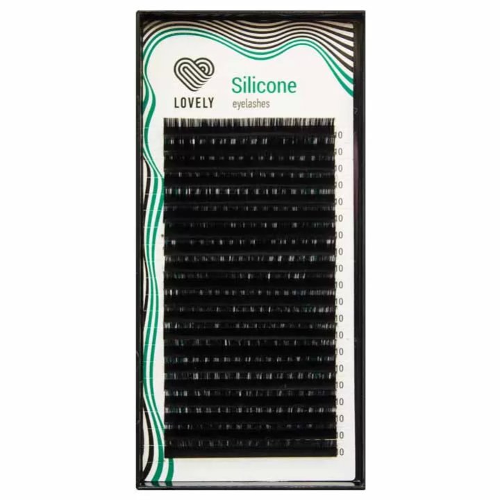 Silicone Eyelashes  0.12 Mix, 20 rows