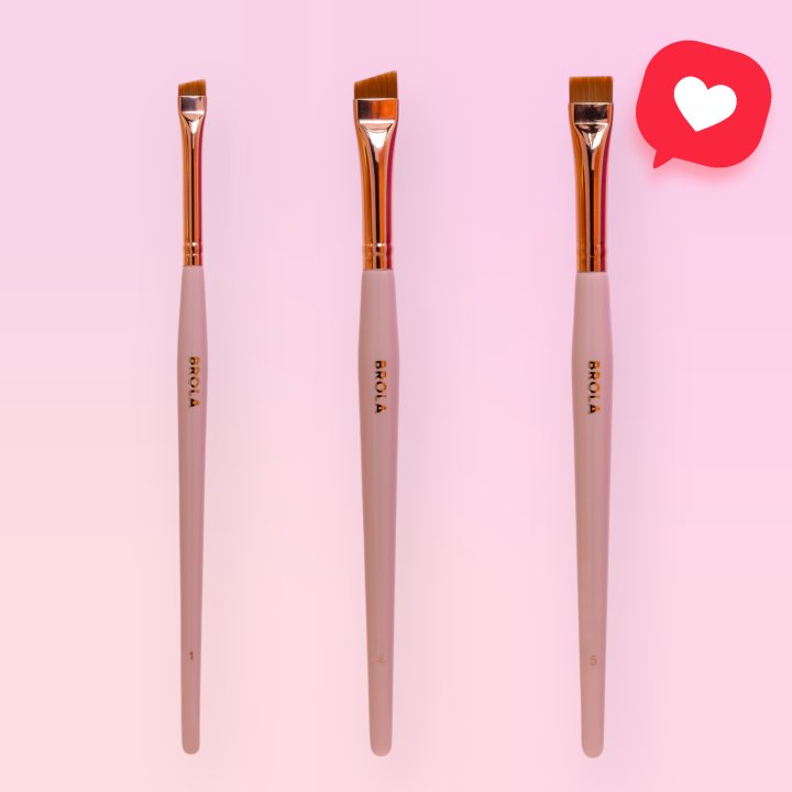 Brow Brushes - Powder Pink