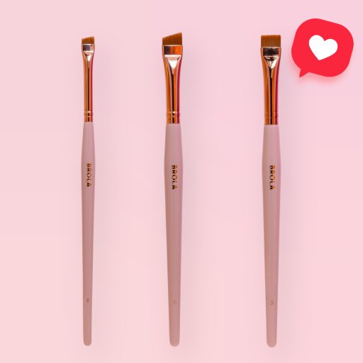 Brow Brushes - Powder Pink
